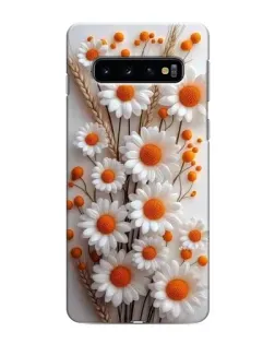 Чехол для Samsung Galaxy s10 Plus с картинкой «Белые сухоцветы» Чехол для Samsung Galaxy s10 Plus с картинкой «Белые сухоцветы»