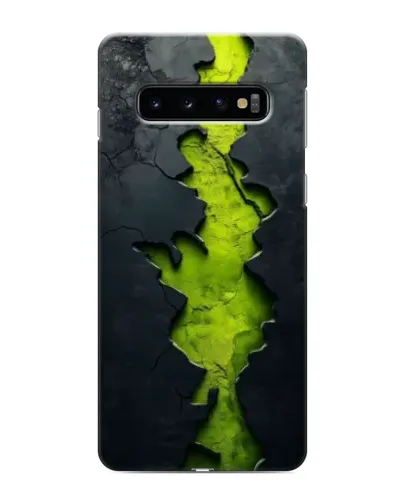 Чехол для Samsung Galaxy s10 Plus с картинкой «Салатовый разлом скалы»