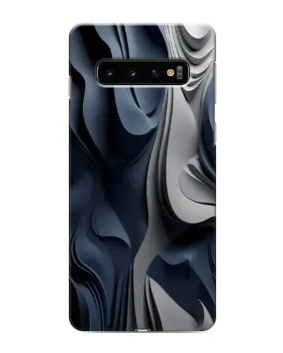 Чехол для Samsung Galaxy s10 Plus с картинкой «Объемные синие складки»