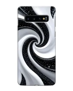 Чехол для Samsung Galaxy s10 Plus с картинкой «Черно-белая спираль» Чехол для Samsung Galaxy s10 Plus с картинкой «Черно-белая спираль»
