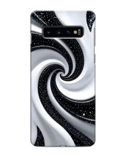 Чехол для Samsung Galaxy s10 Plus с картинкой «Черно-белая спираль»