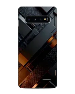 Чехол для Samsung Galaxy s10 Plus с картинкой «Черные геометрические блоки»