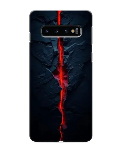 Чехол для Samsung Galaxy s10 Plus с картинкой «Kрасная лавовая трещина»