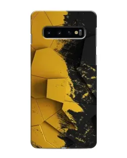 Чехол для Samsung Galaxy s10 Plus с картинкой «Золотые осколки геометрии»