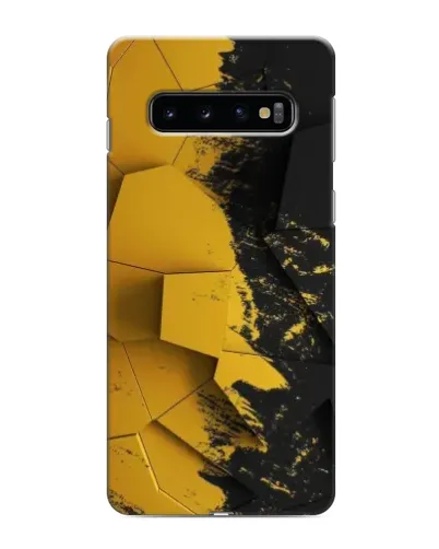 Чехол для Samsung Galaxy s10 Plus с картинкой «Золотые осколки геометрии»