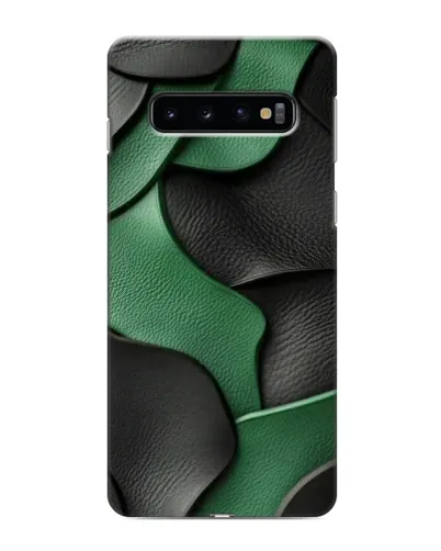 Чехол для Samsung Galaxy s10 Plus с картинкой «Зеленые кожаные волны»