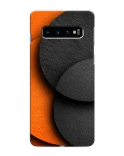 Чехол для Samsung Galaxy s10 Plus с картинкой «Геометрия оранжевых кругов»