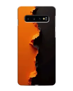 Чехол для Samsung Galaxy s10 Plus с картинкой «Оранжевый разлом»