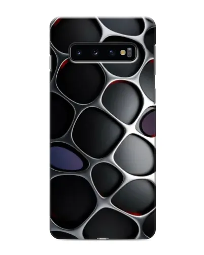 Чехол для Samsung Galaxy s10 Plus с картинкой «Объемная темная решетка»