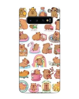 Чехол для Samsung Galaxy s10 Plus с картинкой «Капибары набор» Чехол для Samsung Galaxy s10 Plus с картинкой «Капибары набор»