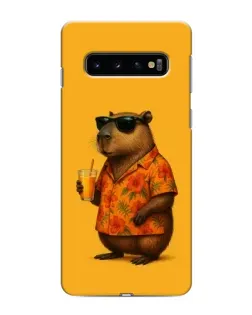 Чехол для Samsung Galaxy s10 Plus с картинкой «Капибара на отдыхе» Чехол для Samsung Galaxy s10 Plus с картинкой «Капибара на отдыхе»