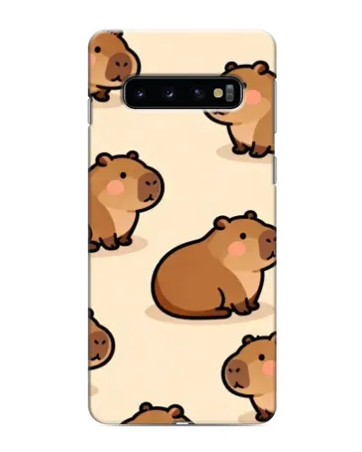 Чехол для Samsung Galaxy s10 Plus с картинкой «Паттерн милых капибар» Чехол для Samsung Galaxy s10 Plus с картинкой «Паттерн милых капибар»