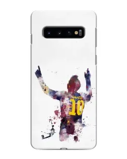 Чехол для Samsung Galaxy s10 Plus с картинкой «Акварельный Месси Барселона»