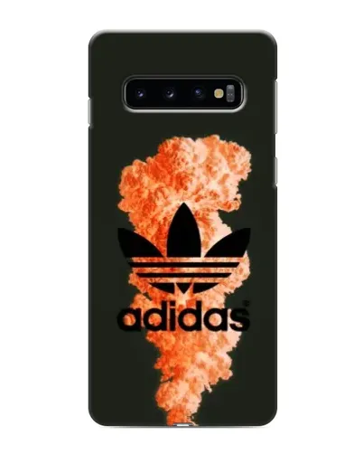 Чехол для Samsung Galaxy S10 с картинкой «Оранжевый дым Adidas»