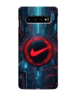 Чехол для Samsung Galaxy S10 с картинкой «Техногенный стиль Nike» Чехол для Samsung Galaxy S10 с картинкой «Техногенный стиль Nike»