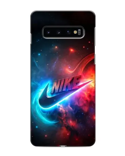 Чехол для Samsung Galaxy S10 с картинкой «Огненный логотип Nike» Чехол для Samsung Galaxy S10 с картинкой «Огненный логотип Nike»