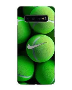 Чехол для Samsung Galaxy S10 с картинкой «Теннисные мячи Найк» Чехол для Samsung Galaxy S10 с картинкой «Теннисные мячи Найк»