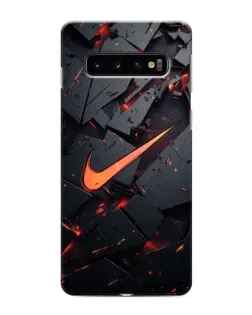 Чехол для Samsung Galaxy S10 с картинкой «Nike — эффект разломов» Чехол для Samsung Galaxy S10 с картинкой «Nike — эффект разломов»
