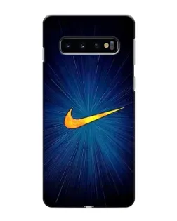 Чехол для Samsung Galaxy S10 с картинкой «Синий пульс Nike» Чехол для Samsung Galaxy S10 с картинкой «Синий пульс Nike»