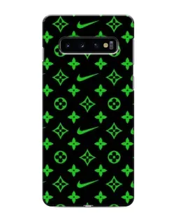 Чехол для Samsung Galaxy S10 с картинкой «Неоновый принт LV»