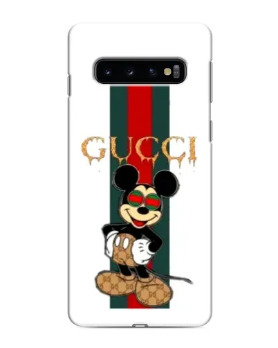 Чехол для Samsung Galaxy S10 с картинкой «Микки Маус Gucci — полосы» Чехол для Samsung Galaxy S10 с картинкой «Микки Маус Gucci — полосы»
