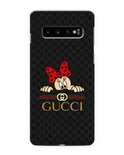 Чехол для Samsung Galaxy S10 с картинкой «Минни Маус Gucci — черный»