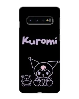 Чехол для Samsung Galaxy S10 с картинкой «Kuromi — черный минимализм» Чехол для Samsung Galaxy S10 с картинкой «Kuromi — черный минимализм»