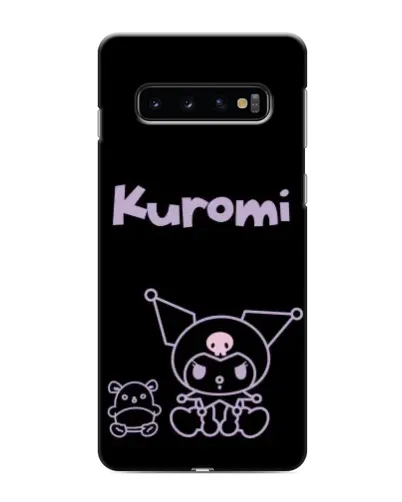 Чехол для Samsung Galaxy S10 с картинкой «Kuromi — черный минимализм»