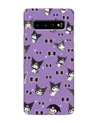 Чехол для Samsung Galaxy S10 с картинкой «Kuromi — паттерн»
