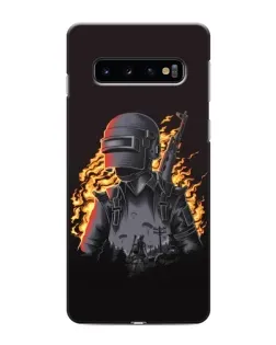 Чохол для Samsung Galaxy S10 з картинкою «PUBG — вогняний силует»