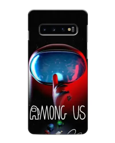 Чехол для Samsung Galaxy S10 с картинкой «Красный импостер — макро» Чехол для Samsung Galaxy S10 с картинкой «Красный импостер — макро»