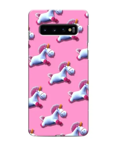 Чехол для Samsung Galaxy S10 с картинкой «Единороги на розовом»