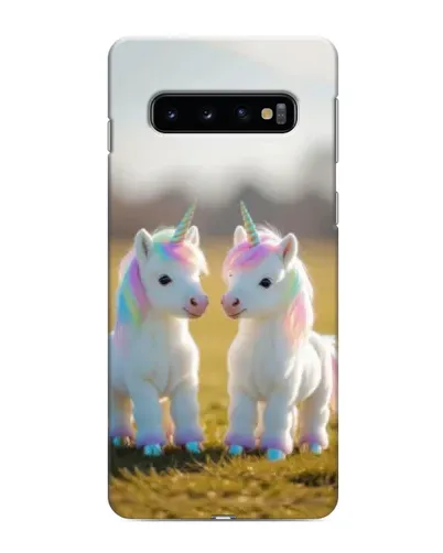 Чехол для Samsung Galaxy S10 с картинкой «Пара единорогов»