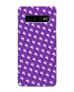 Чехол для Samsung Galaxy S10 с картинкой «Единороги на фиолетовом»