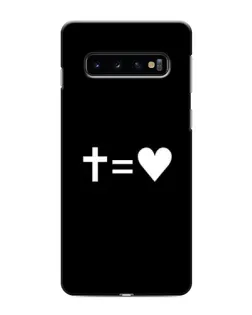 Чехол для Samsung Galaxy S10 с картинкой «Крест и Сердце»