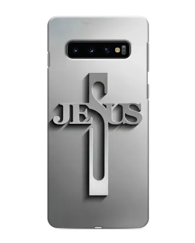 Чехол для Samsung Galaxy S10 с картинкой «Металлический крест Jesus» Чехол для Samsung Galaxy S10 с картинкой «Металлический крест Jesus»
