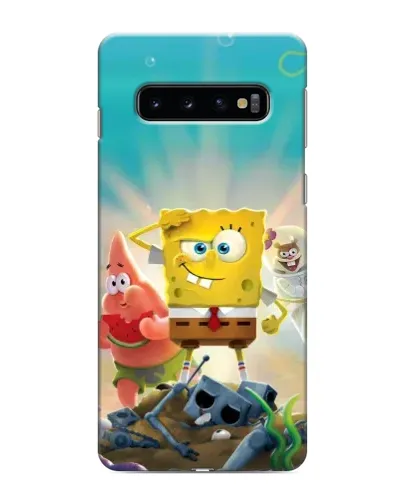 Чехол для Samsung Galaxy S10 с картинкой «Спанч Боб победитель»