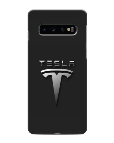 Чехол для Samsung Galaxy S10 с картинкой «Стальной логотип Tesla» Чехол для Samsung Galaxy S10 с картинкой «Стальной логотип Tesla»