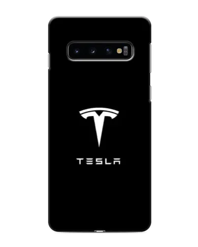Чехол для Samsung Galaxy S10 с картинкой «Tesla White Logo» Чехол для Samsung Galaxy S10 с картинкой «Tesla White Logo»