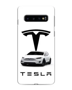 Чехол для Samsung Galaxy S10 с картинкой «Tesla White Style»