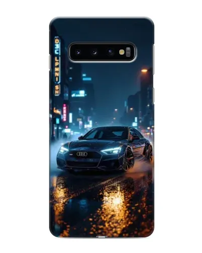 Чехол для Samsung Galaxy S10 с картинкой «Ночной город и Audi» Чехол для Samsung Galaxy S10 с картинкой «Ночной город и Audi»