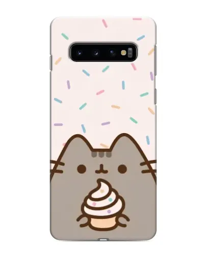 Чехол для Samsung Galaxy S10 с картинкой «Пушин с кексом»