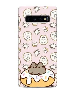 Чехол для Samsung Galaxy S10 с картинкой «Пушин на пончике» Чехол для Samsung Galaxy S10 с картинкой «Пушин на пончике»