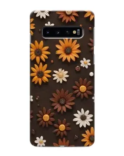 Чехол для Samsung Galaxy S10 с картинкой «Узор из маленьких подсолнухов» Чехол для Samsung Galaxy S10 с картинкой «Узор из маленьких подсолнухов»