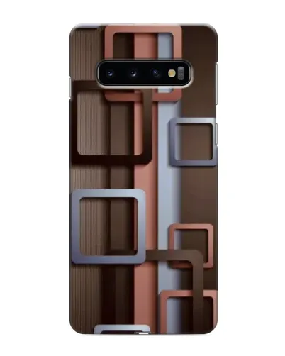 Чохол для Samsung Galaxy S10 з картинкою «Коричневі об'ємні квадрати» Чохол для Samsung Galaxy S10 з картинкою «Коричневі об'ємні квадрати»