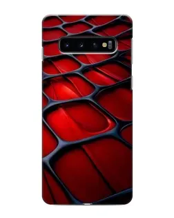 Чохол для Samsung Galaxy S10 з картинкою «Червона глянцева сітка»