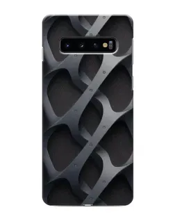Чохол для Samsung Galaxy S10 з картинкою «Об'ємне сіре плетіння»