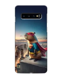 Чехол для Samsung Galaxy S10 с картинкой «Капи-мен супергерой» Чехол для Samsung Galaxy S10 с картинкой «Капи-мен супергерой»