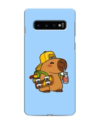 Чехол для Samsung Galaxy S10 с картинкой «Капибара на скейте» Чехол для Samsung Galaxy S10 с картинкой «Капибара на скейте»