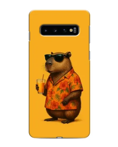 Чехол для Samsung Galaxy S10 с картинкой «Капибара на отдыхе» Чехол для Samsung Galaxy S10 с картинкой «Капибара на отдыхе»